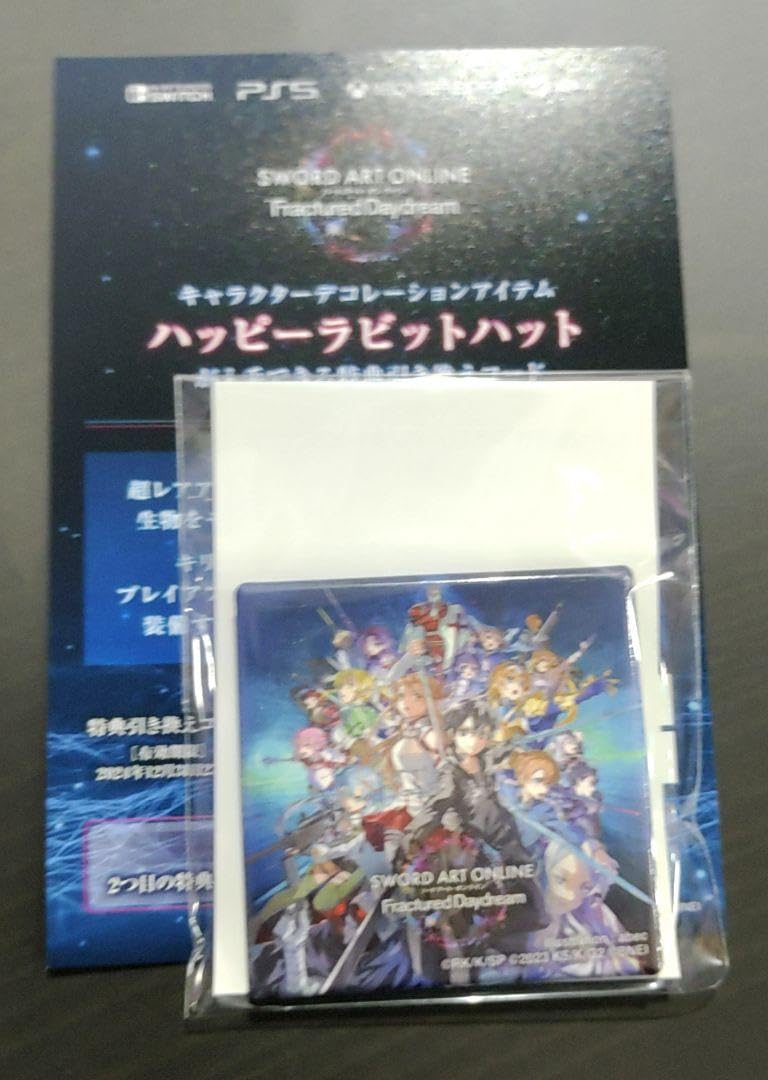 ソードアートオンライン SAOFD TGS特典 缶バッジ SAOFD スクエア缶